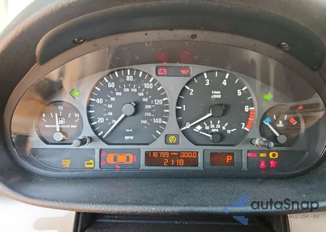 2000 BMW 323 I из США, поврежденный, VIN WBAAM3341YFP80007